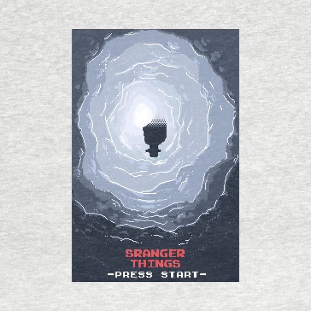 Stranger Things 2 Video Game Pixel Art Mashup T-Shirt by ControllerGeek